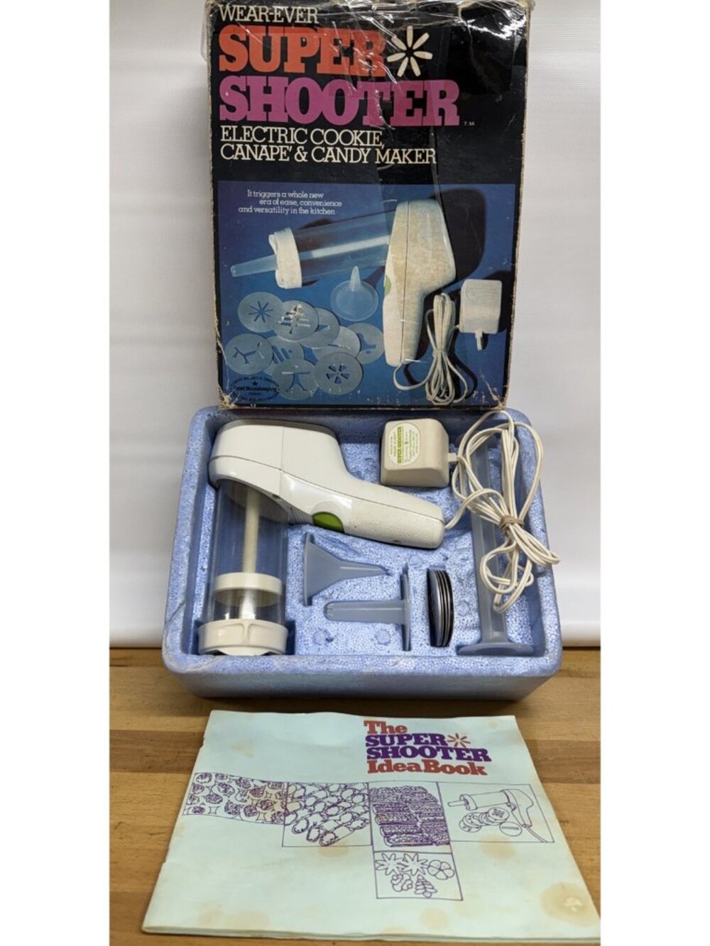 VTG Wear-Ever Super Shooter Electric Cookie Canape Candy Maker WORKS COMPLETE